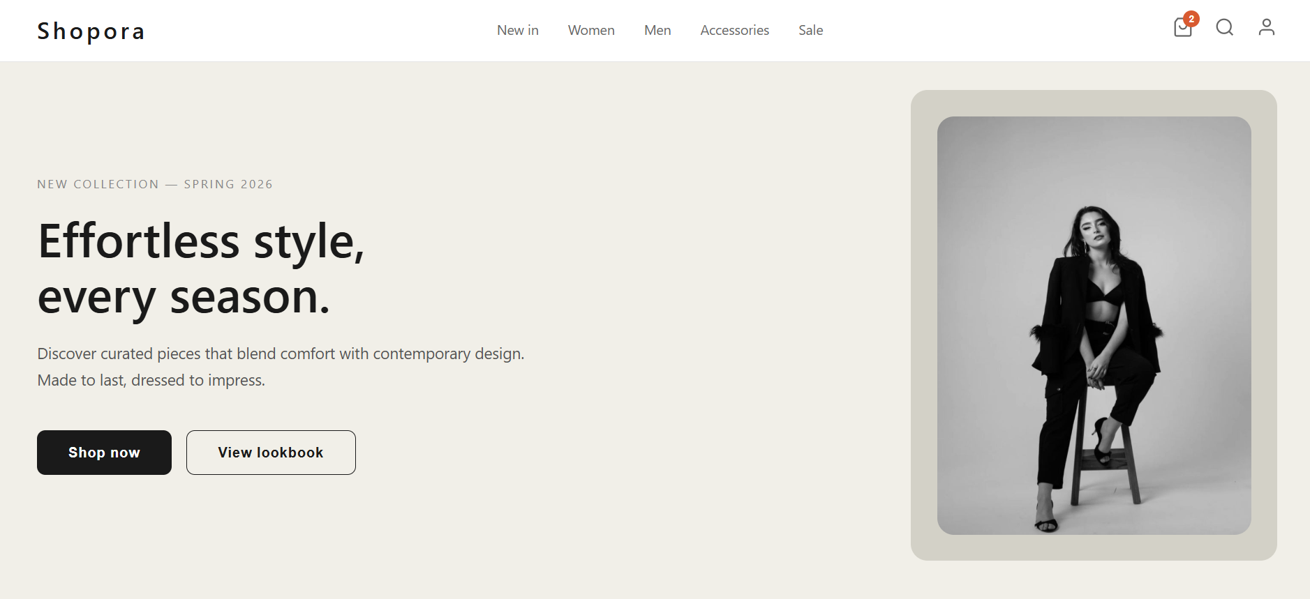 Shopora E-Commerce Website